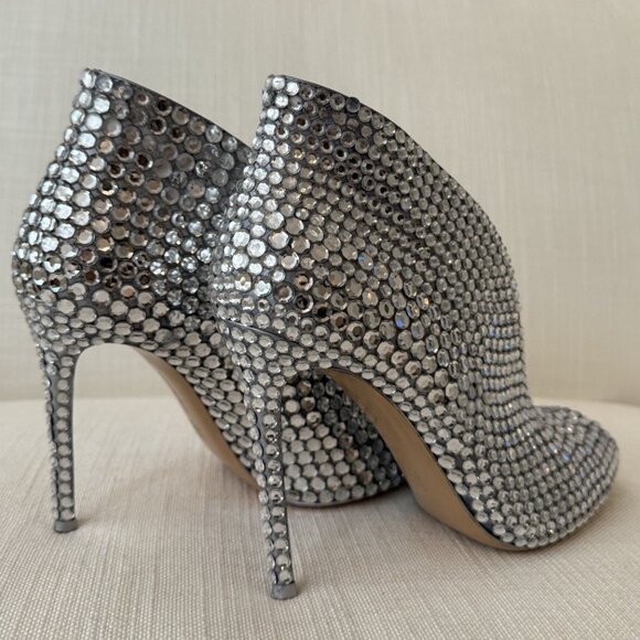 Gianvito Rossi Vamp Heels Silver Sequin - Picture 13 of 16